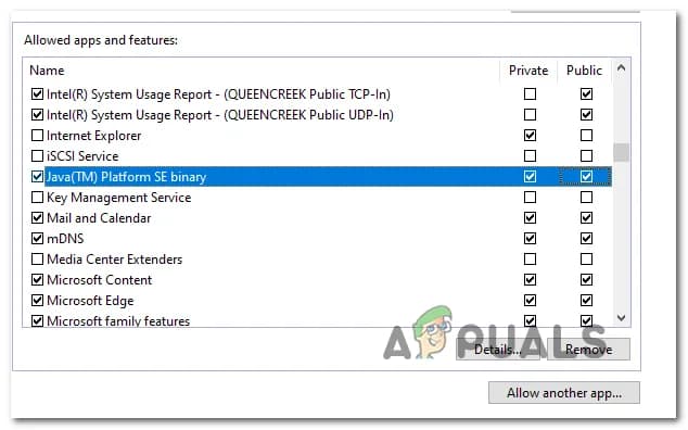 Настройки брандмауэра Windows — разрешение Java Platform SE Binary для Minecraft